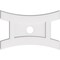 Ekena Millwork Haven Architectural Grade PVC Ceiling Medallion, 26"W x 17 3/8"H x 3"ID x 5 1/2"C x 1"P, One-Piece CMP26X17HN-03000 - alternate 1